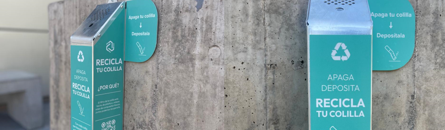 Tachos de basura para reciclar colillas de cigarros