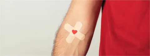 Brazo de paciente Banco de Sangre Clínica Santa María