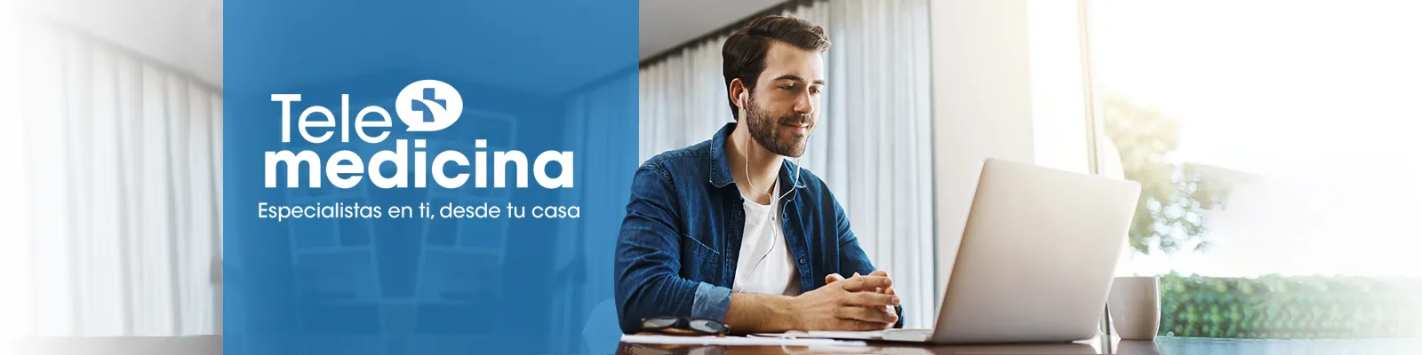 Paciente de telemedicina en su hogar. Especialistas en tí, desde tu casa