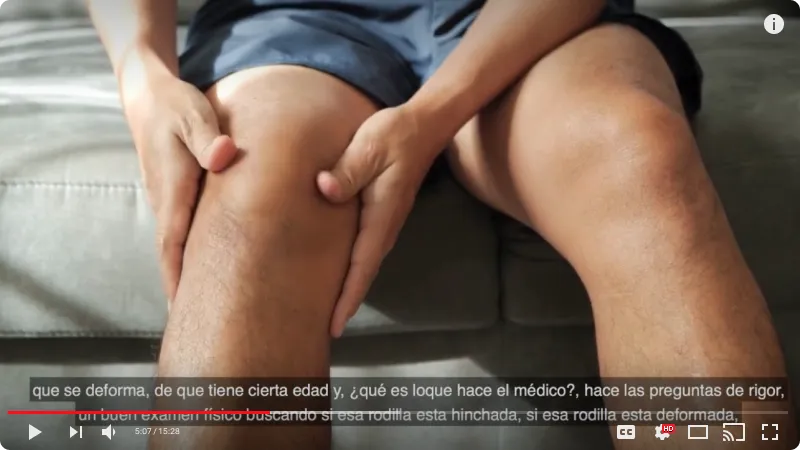 Captura de YouTube video ¿Cómo se realiza el diagnóstico de la artrosis de rodilla_