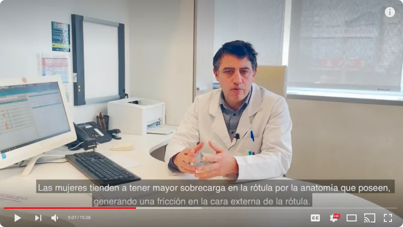 Captura de YouTube video ¿Qué personas tienen más tendencia a sufrir del Síndrome de dolor rotuliano