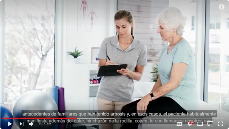 Captura de YouTube video Artrosis de rodilla_ ¿Para qué sirven las prótesis